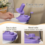 Hand Operated Yarn Ball Winder, Durable Plastic And Metal Knitting Tool For Fast Tangle Free Winding, Purple, 12 x 10.3 x 17 cm