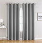 1 Piece Light Gray Blackout Curtain Panel With Grommets, Thermal Insulating Microfiber Drapes For Bedroom And Office, 100 x 250 cm