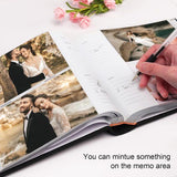 Photo Album With Front Window, Holds 200 4x6 Photos, Acid Free PVC Free Pages With Memo Space, For Wedding Family Baby Travel, Black, 6 in