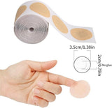 50 Pack Mens Nipple Covers, Self Adhesive Sweat Resistant Nonwoven Anti Chafing Guards, Beige, 3.5 cm - 45-Degree Angle