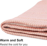 2 Pack Winter Neck Gaiter Scarf Set, Polyester Windproof Warm Soft Lined Snood, Unisex For Skiing Cycling Hiking, Gray Pink, 25 x 24 cm