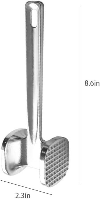 1 Piece Meat Tenderizer Hammer Dual Sided Mallet with Grip Handle