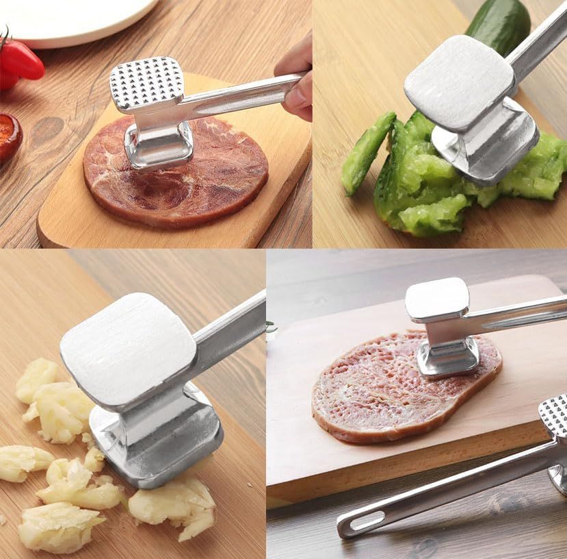 1 Piece Meat Tenderizer Hammer Dual Sided Mallet with Grip Handle