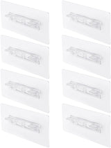 8 Piece Transparent PVC Shelf Brackets for Cabinets and Bookcases