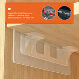 8 Piece Transparent PVC Shelf Brackets for Cabinets and Bookcases