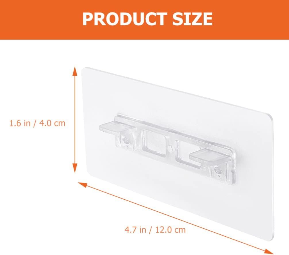 8 Piece Transparent PVC Shelf Brackets for Cabinets and Bookcases