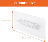 8 Piece Transparent PVC Shelf Brackets for Cabinets and Bookcases - Side View