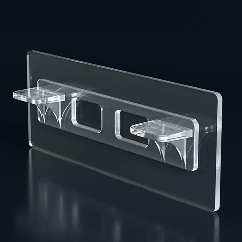8 Piece Transparent PVC Shelf Brackets for Cabinets and Bookcases