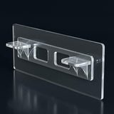 8 Piece Transparent PVC Shelf Brackets for Cabinets and Bookcases