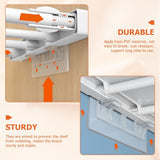 8 Piece Transparent PVC Shelf Brackets for Cabinets and Bookcases - Close-Up Angle