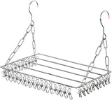 36 Clip Stainless Steel Drying Rack for Socks and Underwear