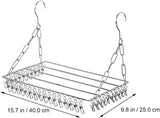36 Clip Stainless Steel Drying Rack for Socks and Underwear