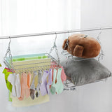 36 Clip Stainless Steel Drying Rack for Socks and Underwear