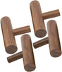 4 Piece Solid Wood Wall Clothes Rack No Drill