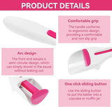 2 Piece Cake Batter Dispenser ABS and TPE for Cupcakes and Pancakes