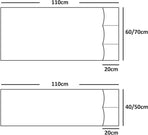 Sofa Armrest Organizer 5 Compartments White, 60 x 110 cm