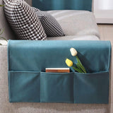 Sofa Armrest Organizer 5 Compartments White, 70 x 110 cm