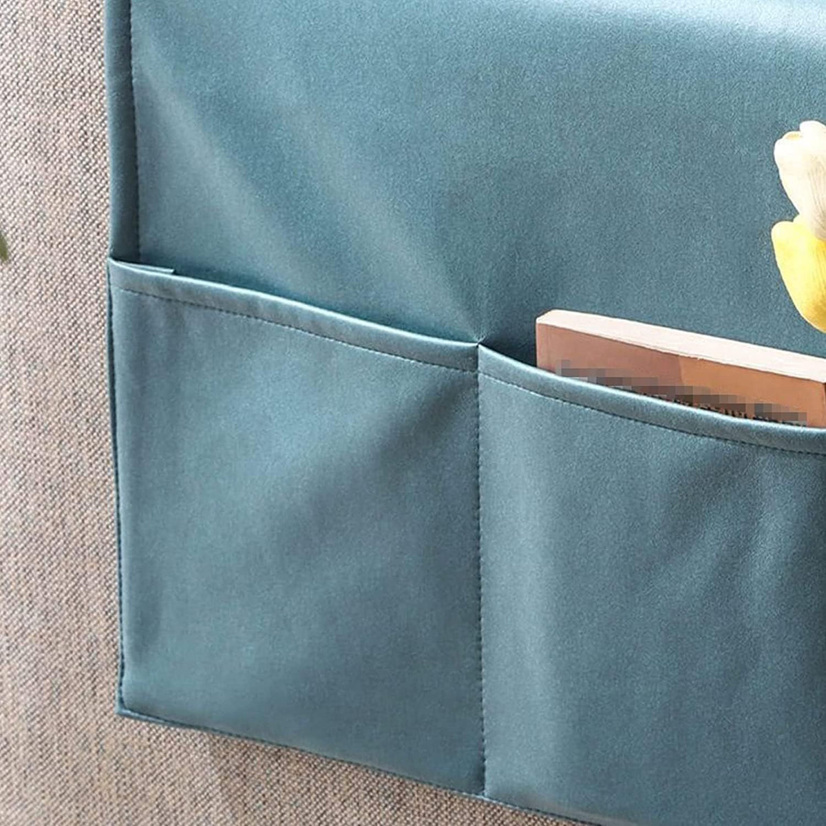 Sofa Armrest Organizer 5 Compartments White, 70 x 110 cm