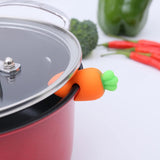 3 Piece Silicone Pot Lid Risers Carrot Chili and Drumstick