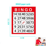 100 Piece Bingo Cards Random Colors, 11 x 12.5 cm