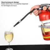 Fire Extinguisher Beverage Dispenser Pump Red, 3 L - Side View