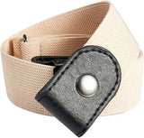 2 Piece Buckle Free Elastic Belt Set Black and White, 45 to 75 cm
