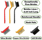 8 Piece Hard Cleaning Brush Set for Kitchen Bathroom and Crevices