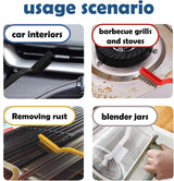 8 Piece Hard Cleaning Brush Set for Kitchen Bathroom and Crevices - Rear View