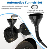 12 Piece Flexible Funnel Set with Filter for Car and Kitchen
