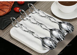 2 Piece Zinc Alloy Cooking Tongs Woodcarving Pattern, 4.5 x 22 cm