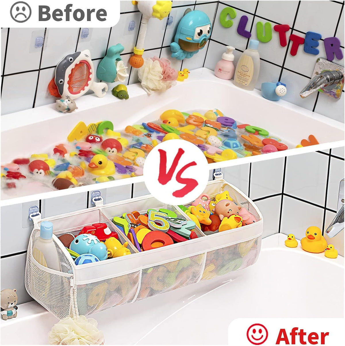 Bath Toy Organizer 3 Compartments