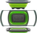 Collapsible Silicone Colander with Extendable Handles