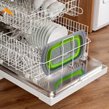 Collapsible Silicone Colander with Extendable Handles - Top-Down View
