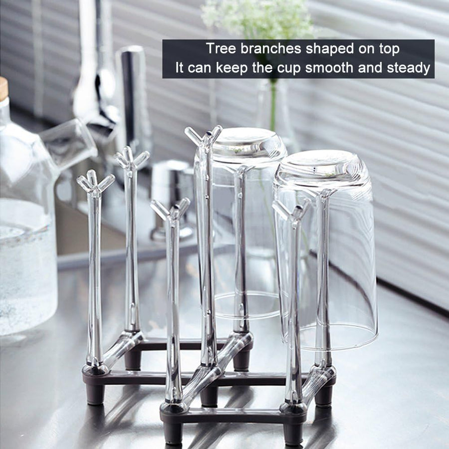 2 Piece Extendable Cup Drying Rack Tree Branch Design