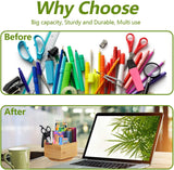 Hexagonal Bamboo Pencil Holder 360 Degree Rotating - 45-Degree Angle