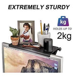 Adjustable Monitor Stand with Storage Rack, 32.8 x 16 cm - Side View