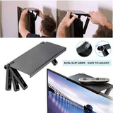 Adjustable Monitor Stand with Storage Rack, 32.8 x 16 cm - Close-Up Angle
