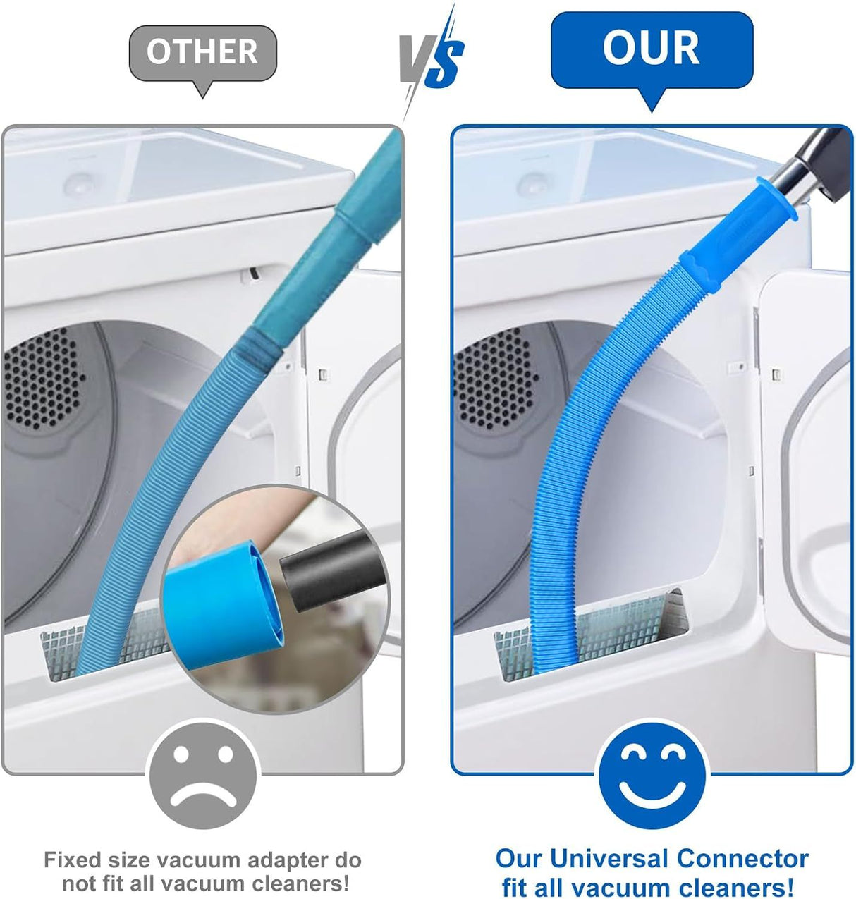 Universal Dryer Lint Cleaner for Vacuum Cleaners Blue