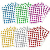 1620 Piece Holographic Star Stickers 6 Colors, 15 mm