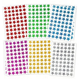 1620 Piece Holographic Star Stickers 6 Colors, 15 mm
