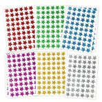 1620 Piece Holographic Star Stickers 6 Colors, 15 mm