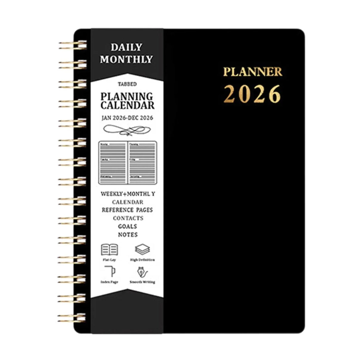 2026 A5 Planner with Faux Leather Cover