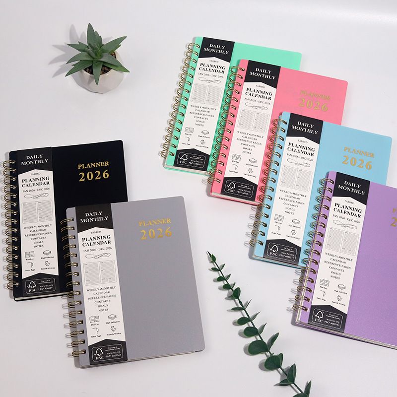 2026 A5 Planner with Faux Leather Cover