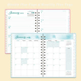 2026 A5 Planner with Faux Leather Cover - Side View