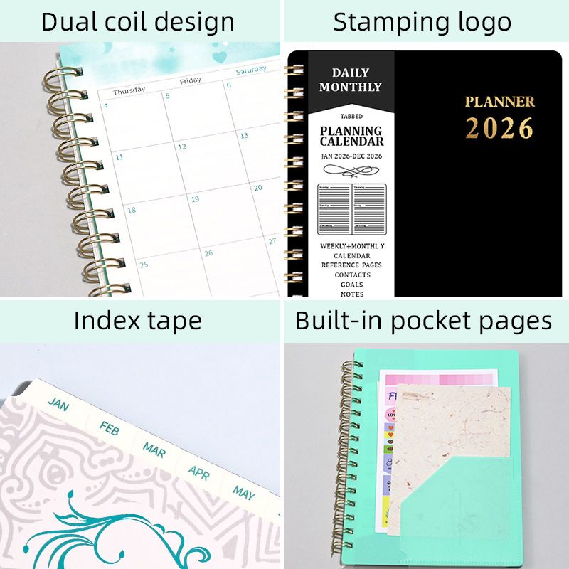 2026 A5 Planner with Faux Leather Cover