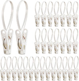 30 Piece Multifunctional Clothes Pegs White for Baby Clothes and Towels