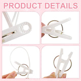 30 Piece Multifunctional Clothes Pegs White for Baby Clothes and Towels