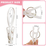 30 Piece Multifunctional Clothes Pegs White for Baby Clothes and Towels - Side View