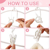 30 Piece Multifunctional Clothes Pegs White for Baby Clothes and Towels - Top-Down View