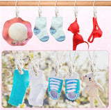 30 Piece Multifunctional Clothes Pegs White for Baby Clothes and Towels - Close-Up Angle